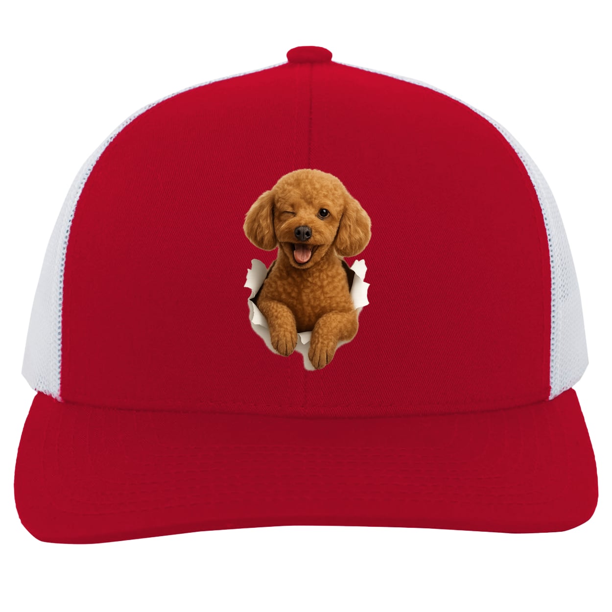 104C Trucker Snap Back - Red/White