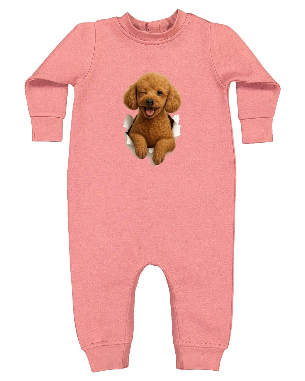 4447 Rabbit Skins Infant Fleece One-Piece Bodysuit - Mauvelous
