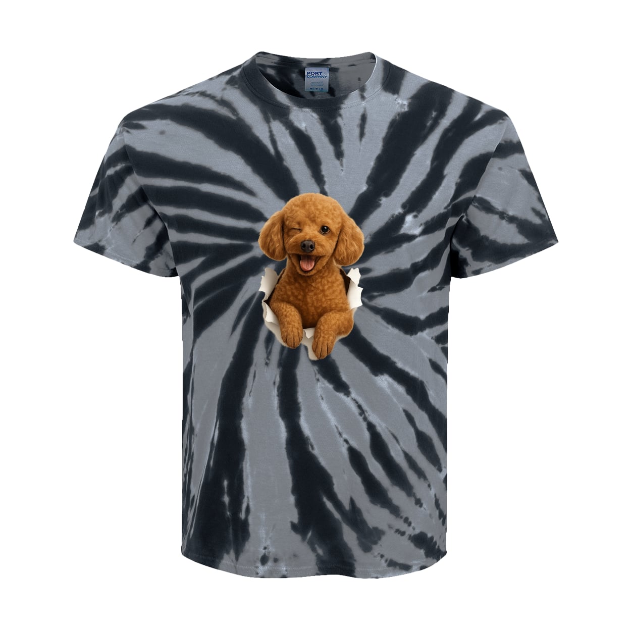 PC147Y Port & Company Kids Tie-Dye Tee - Black