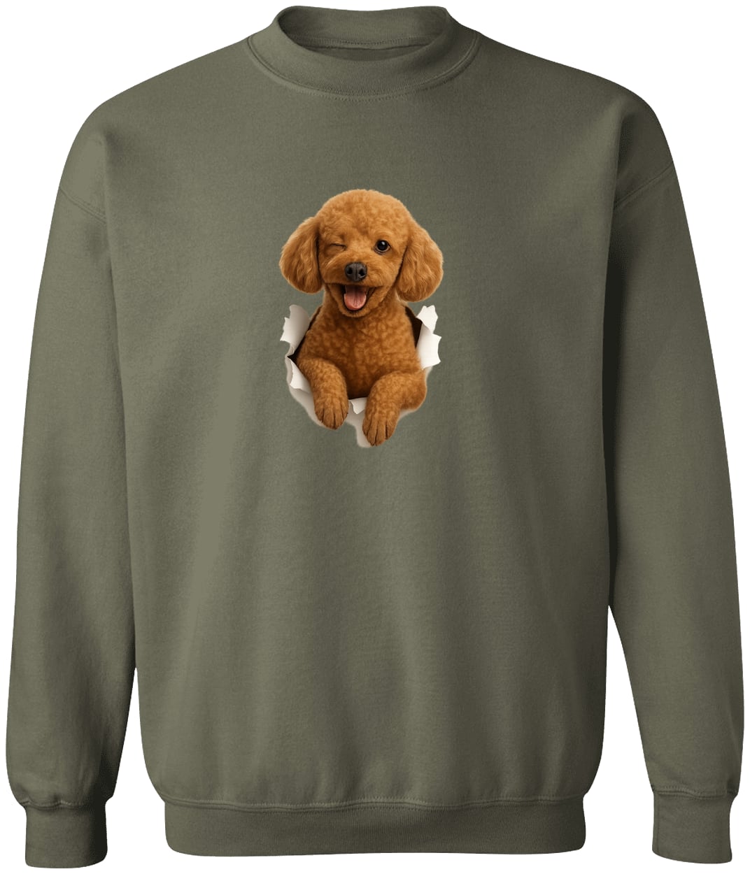 G180 Gildan Crewneck Pullover Sweatshirt - Military Green