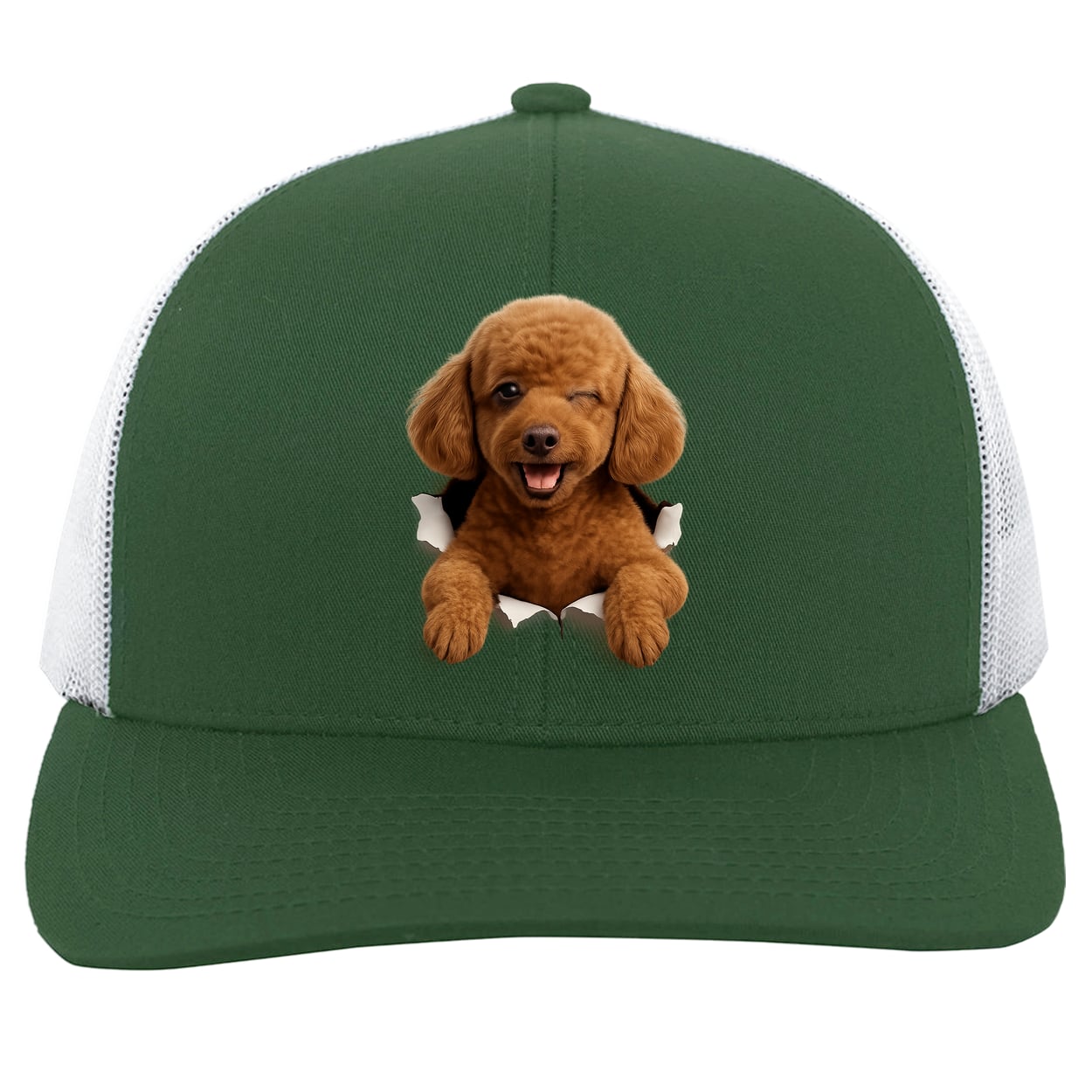 104C Trucker Snap Back - Dark Green/White