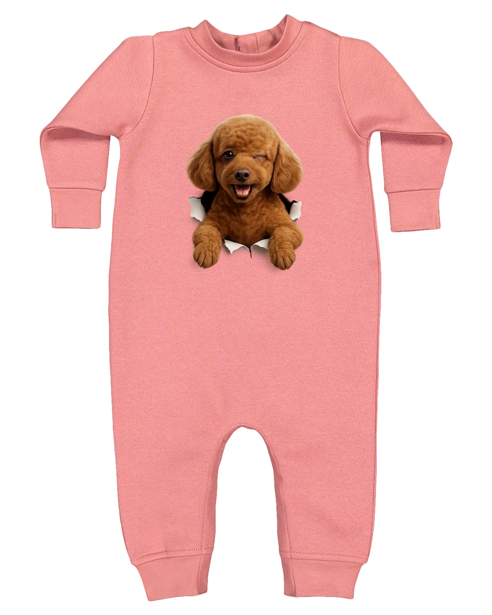 4447 Rabbit Skins Infant Fleece One-Piece Bodysuit - Mauvelous