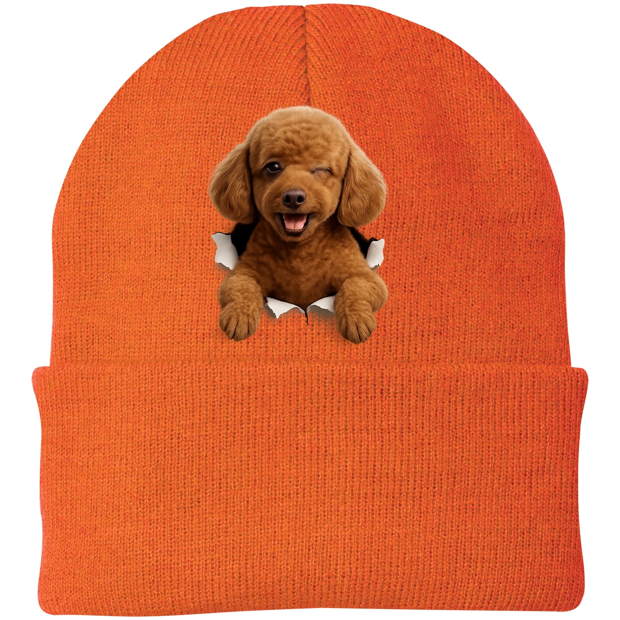 CP90 Port & Company Knit Beanie - Neon Orange