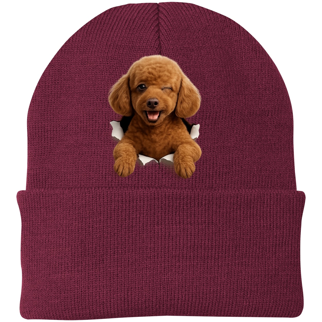 CP90 Port & Company Knit Beanie - Maroon