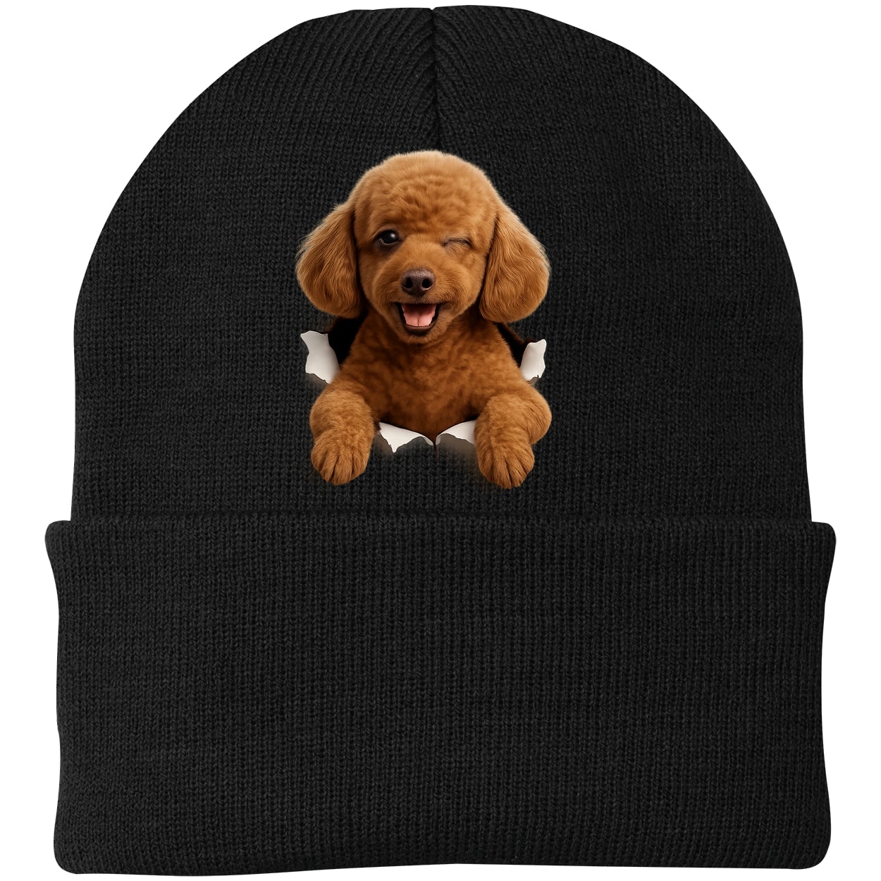 CP90 Port & Company Knit Beanie - Black