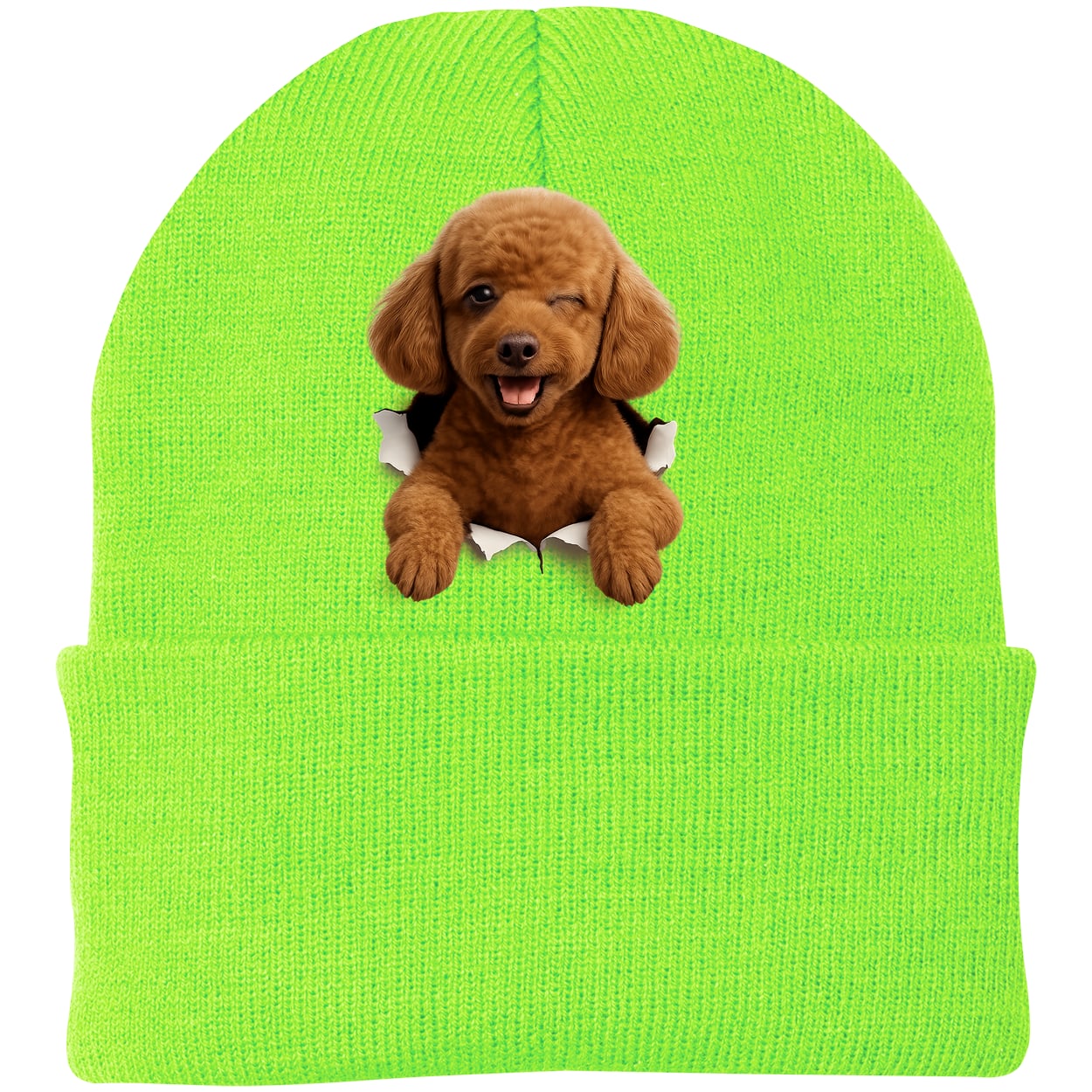 CP90 Port & Company Knit Beanie - Neon Green
