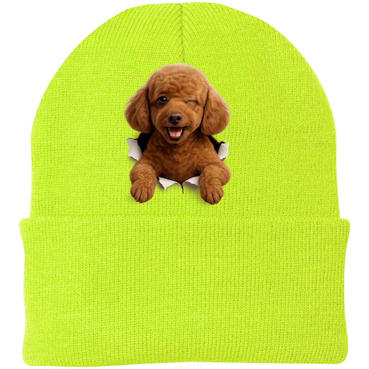 CP90 Port & Company Knit Beanie - Neon Yellow