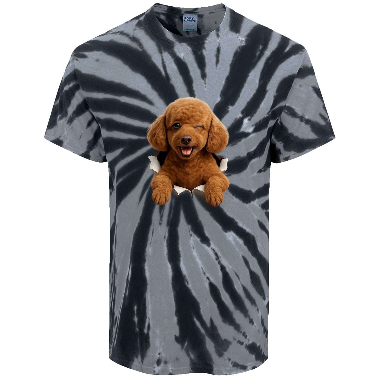 PC147 Port & Company Tie-Dye Tee - Black