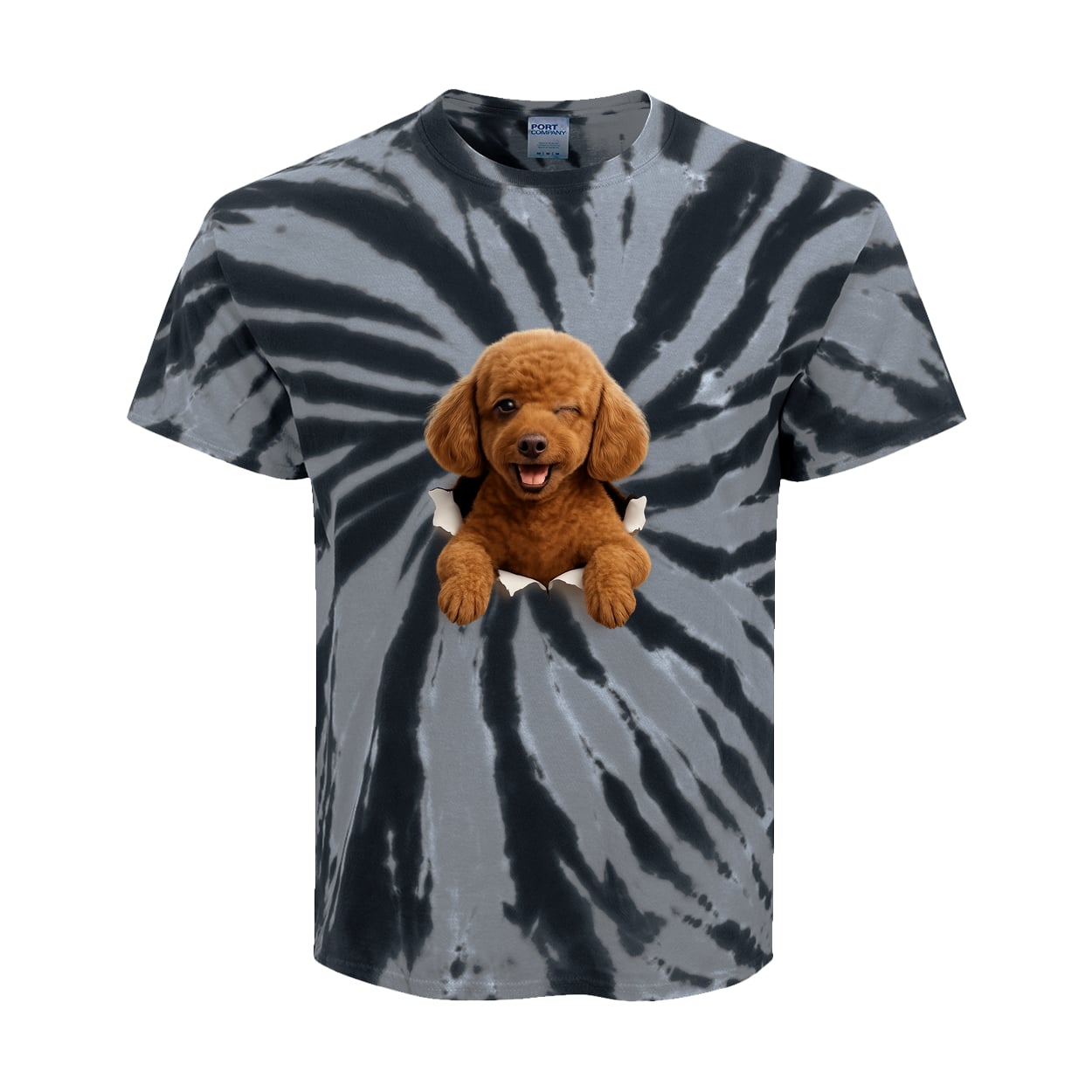 PC147Y Port & Company Kids Tie-Dye Tee - Black