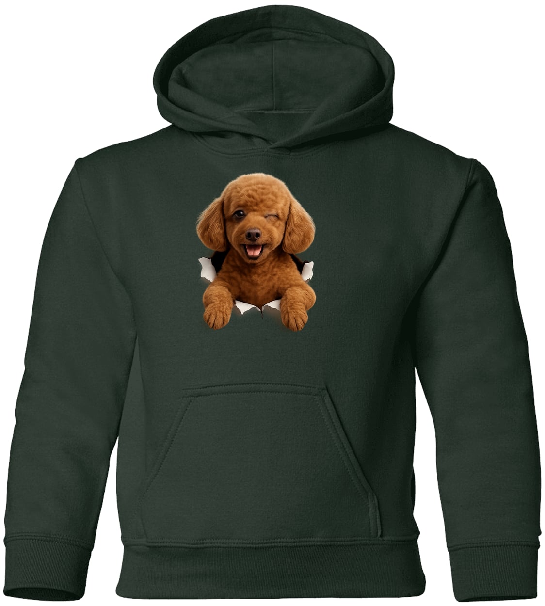 G185B Gildan Youth Pullover Hoodie - Forest Green