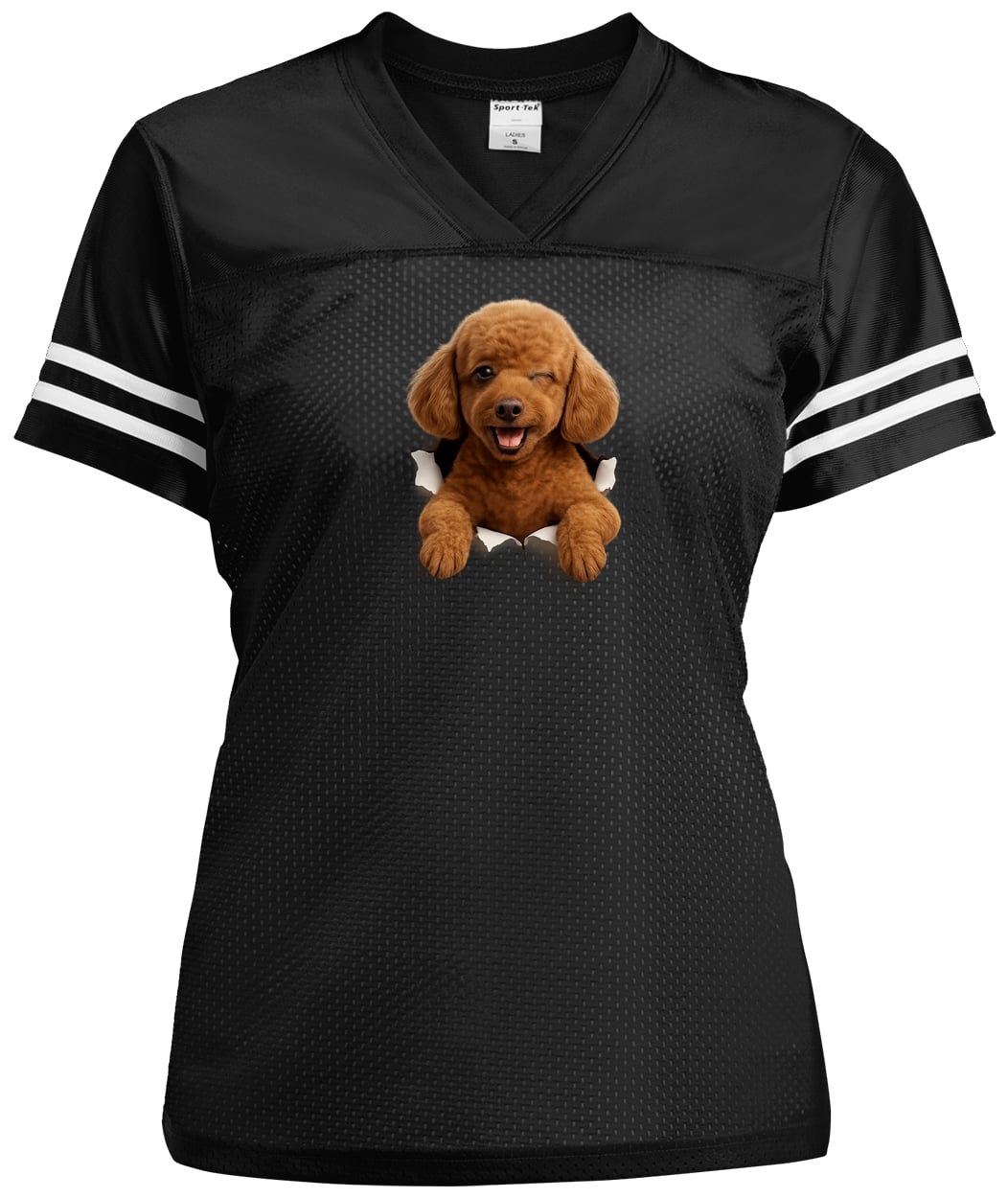 LST307 Sport-Tek Ladies' Replica Jersey - Black/White