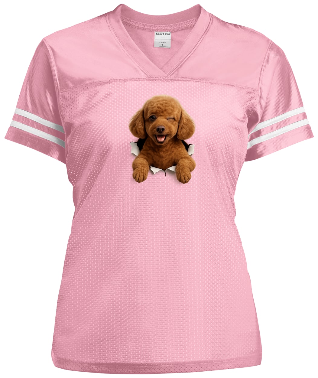 LST307 Sport-Tek Ladies' Replica Jersey - Light Pink/White