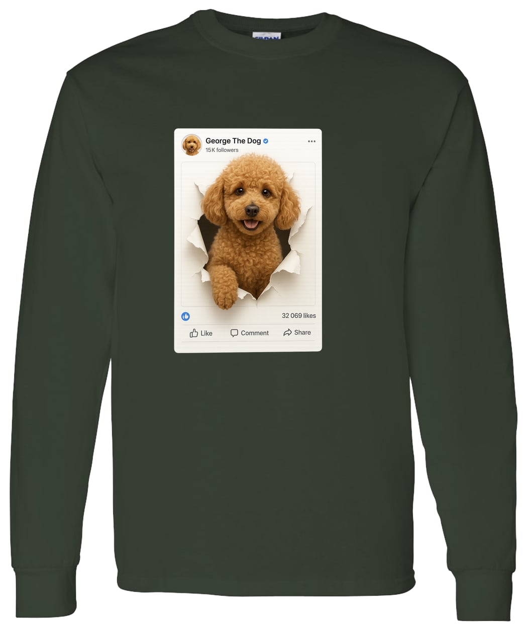 G540 LS T-Shirt 5.3 oz. - Forest Green