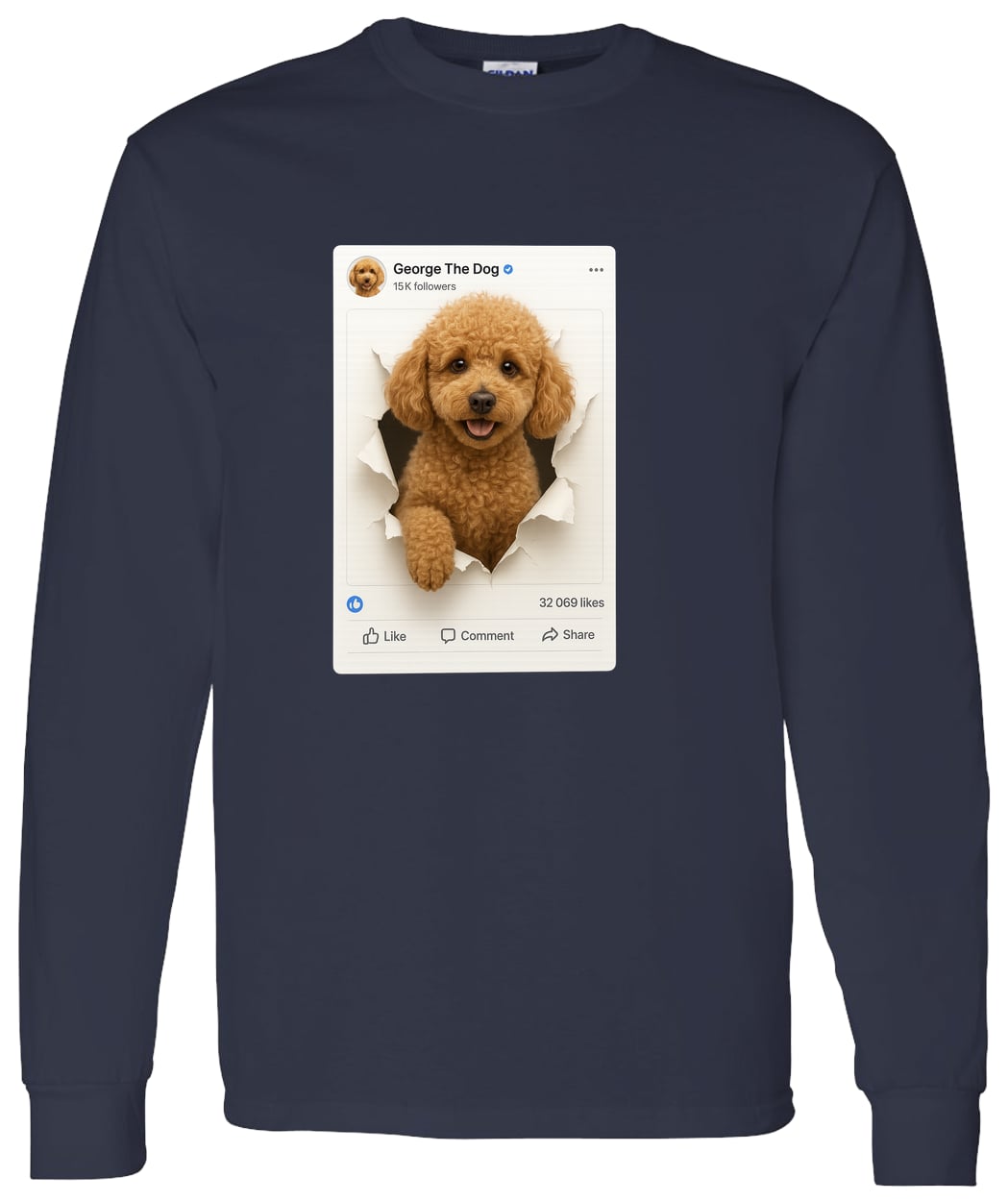 G540 LS T-Shirt 5.3 oz. - Navy