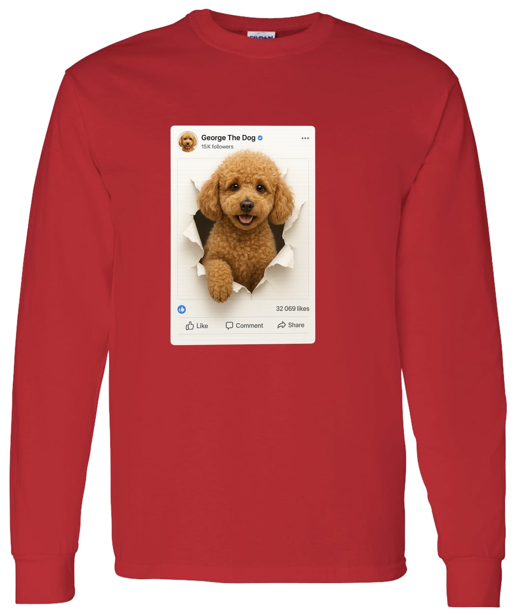 G540 LS T-Shirt 5.3 oz. - Red