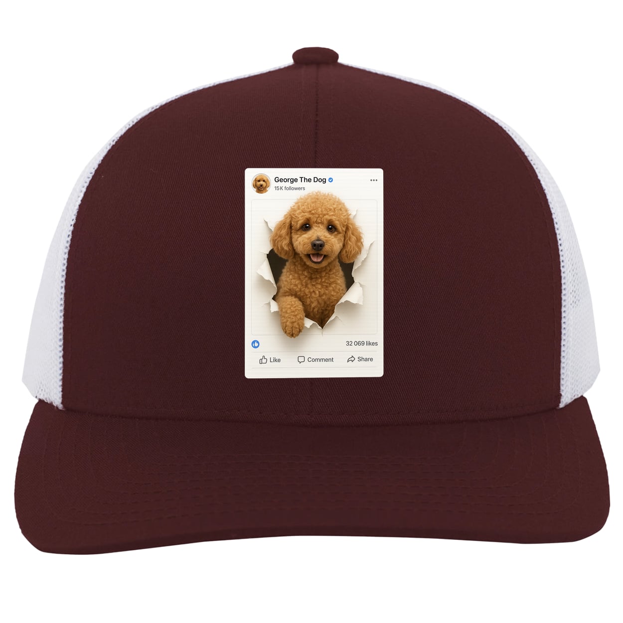 104C Trucker Snap Back - Maroon/White