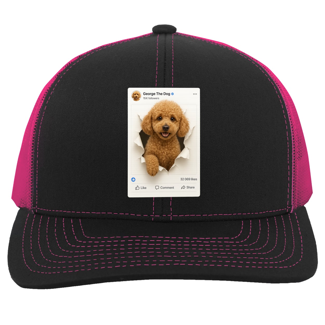 104C Trucker Snap Back - Black/Pink