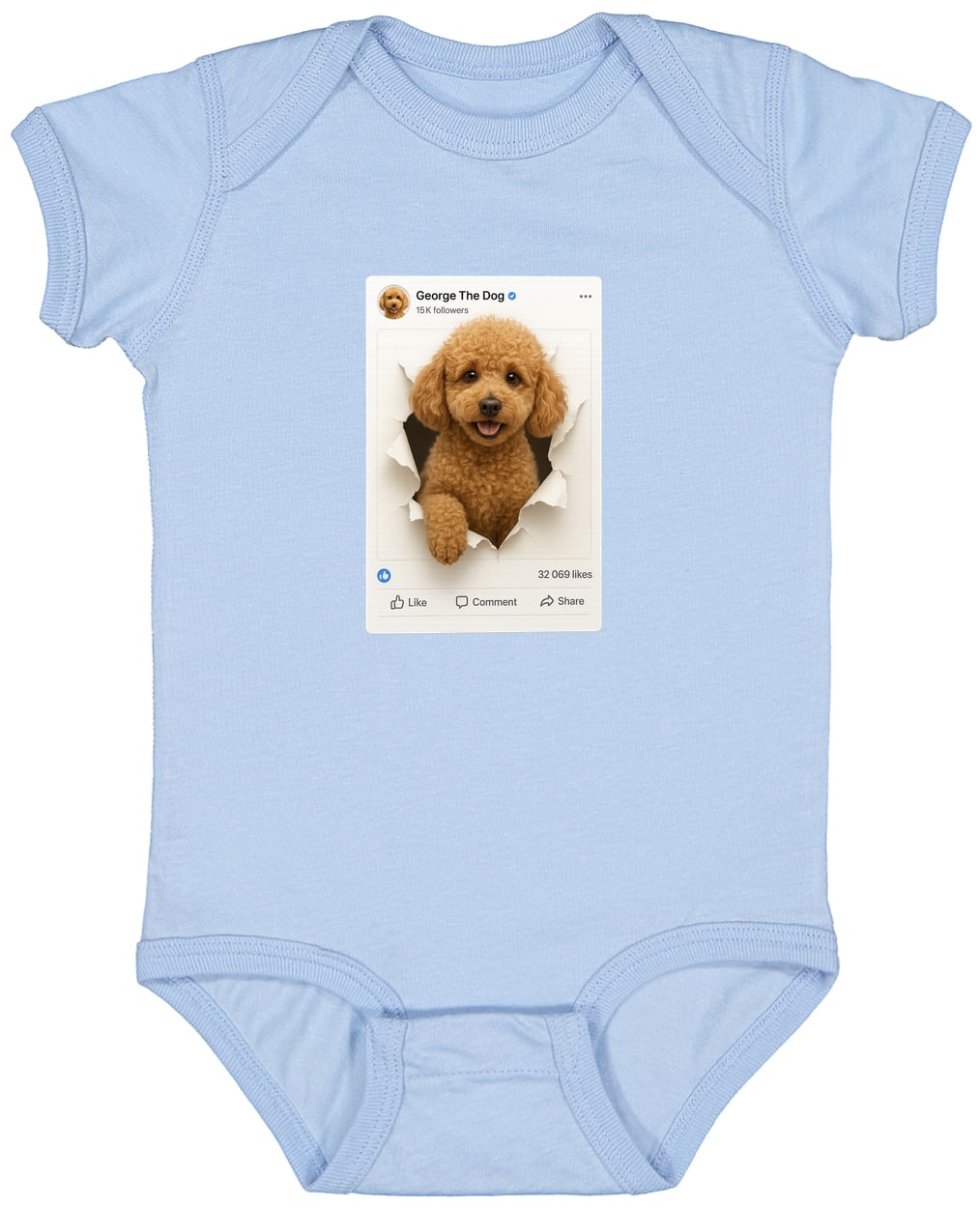 4424 Infant Fine Jersey Bodysuit - Light Blue
