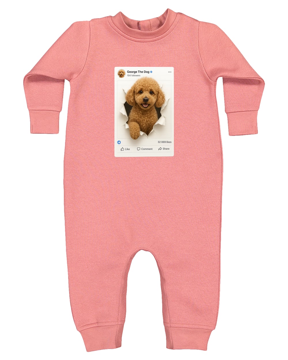 4447 Rabbit Skins Infant Fleece One-Piece Bodysuit - Mauvelous