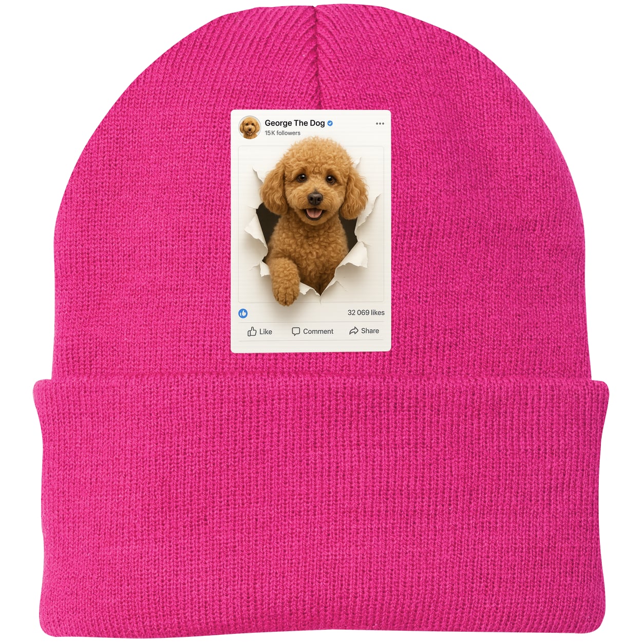CP90 Port & Company Knit Beanie - Neon Pink