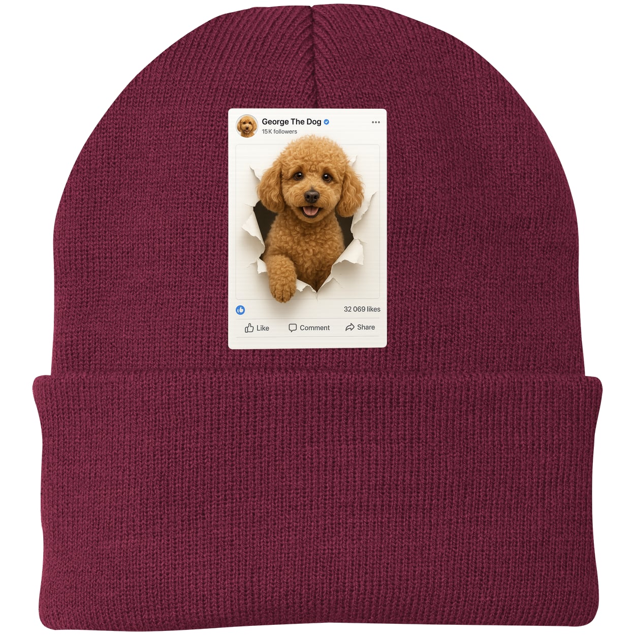 CP90 Port & Company Knit Beanie - Maroon
