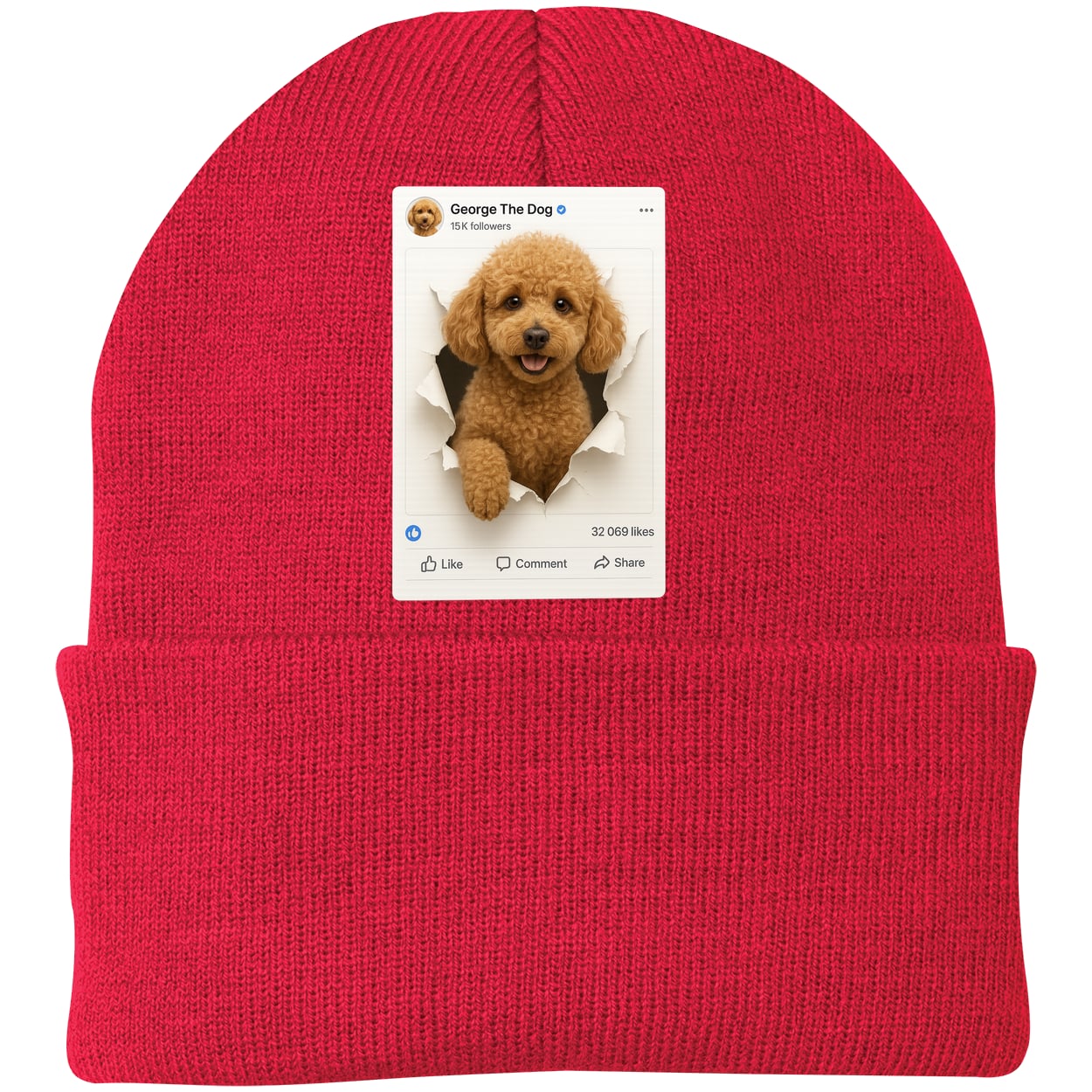 CP90 Port & Company Knit Beanie - Athletic Red