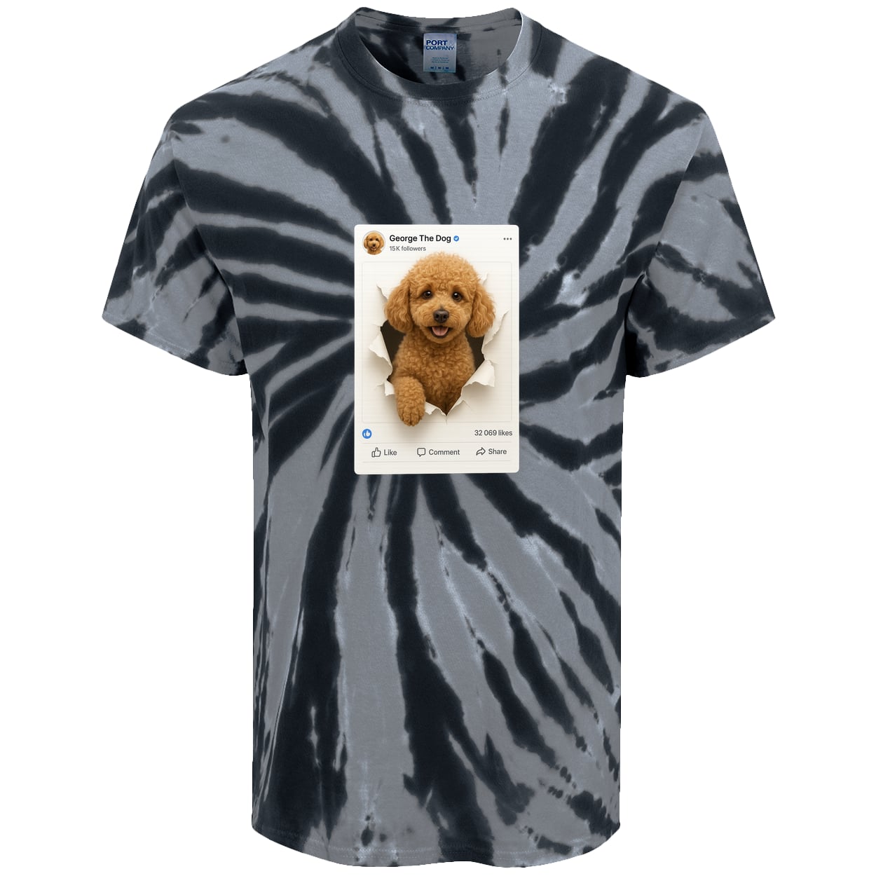 PC147 Port & Company Tie-Dye Tee - Black