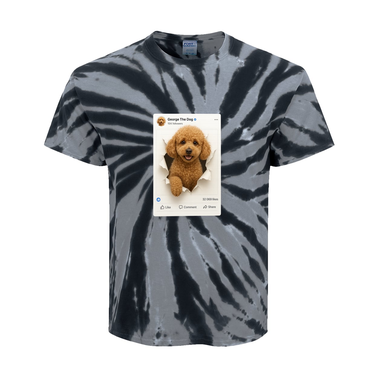 PC147Y Port & Company Kids Tie-Dye Tee - Black