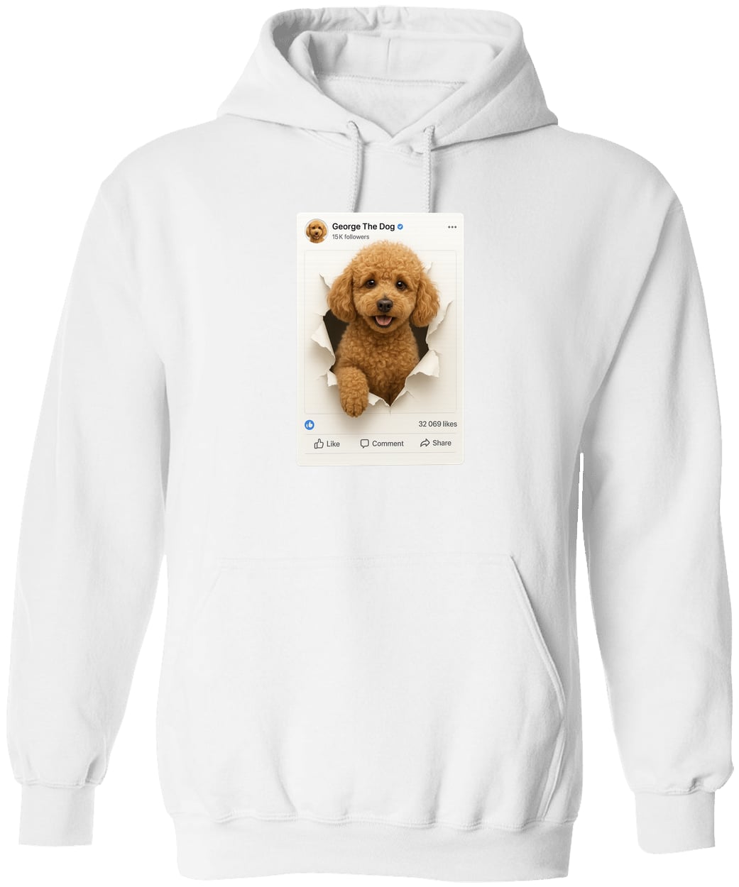 G185 Gildan Pullover Hoodie - White