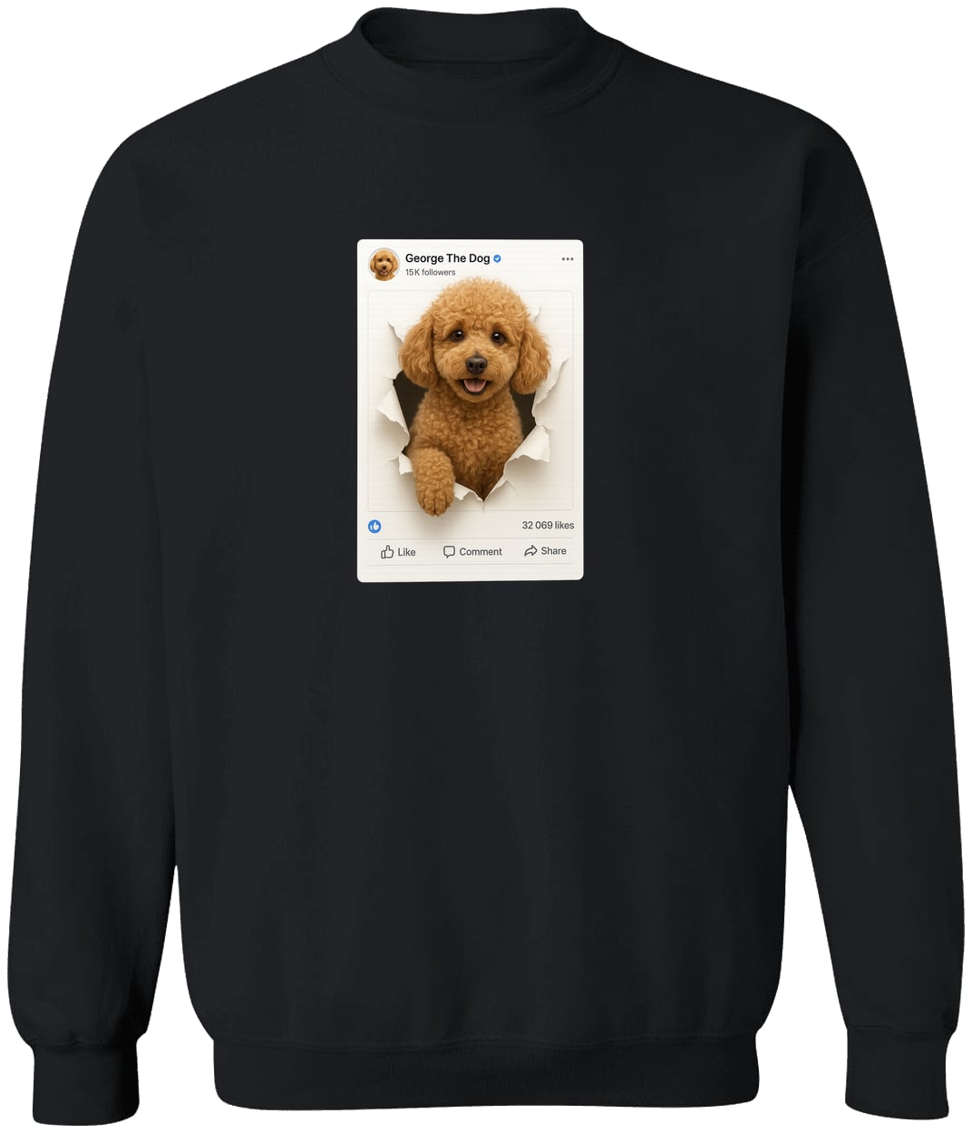 G180 Gildan Crewneck Pullover Sweatshirt - Black