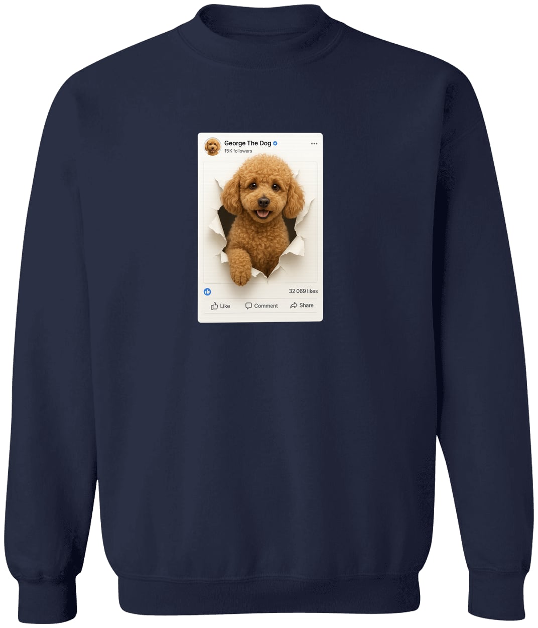 G180 Gildan Crewneck Pullover Sweatshirt - Navy