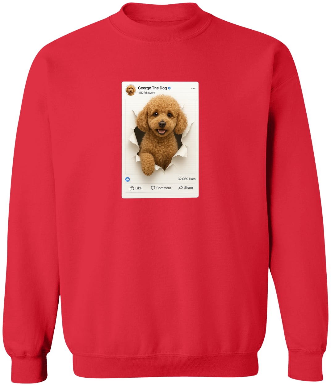 G180 Gildan Crewneck Pullover Sweatshirt - Red