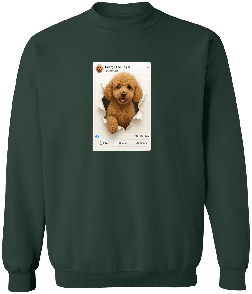 G180 Gildan Crewneck Pullover Sweatshirt - Forest Green