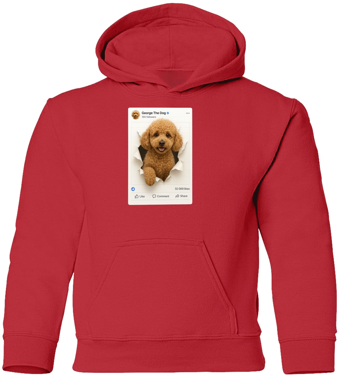 G185B Gildan Youth Pullover Hoodie - Red