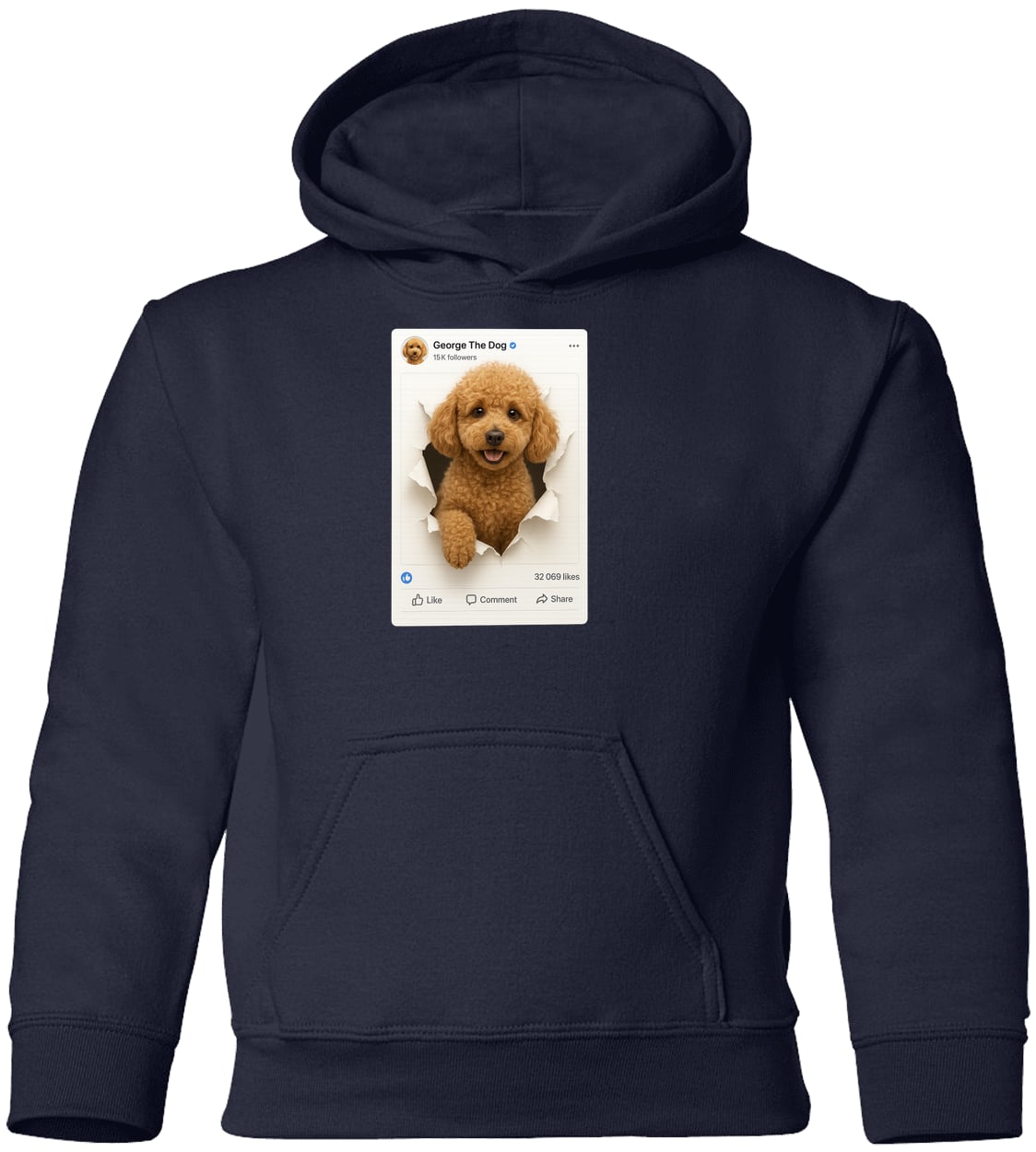 G185B Gildan Youth Pullover Hoodie - Navy