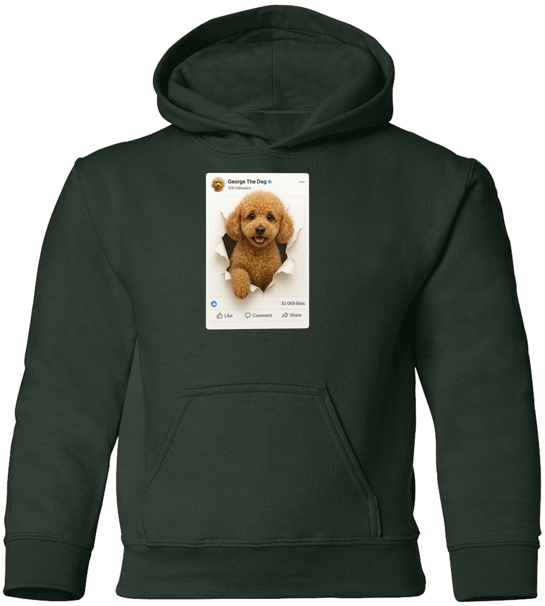 G185B Gildan Youth Pullover Hoodie - Forest Green