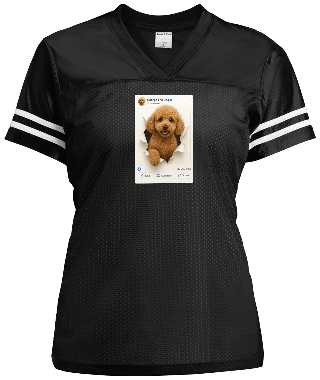 LST307 Sport-Tek Ladies' Replica Jersey - Black/White