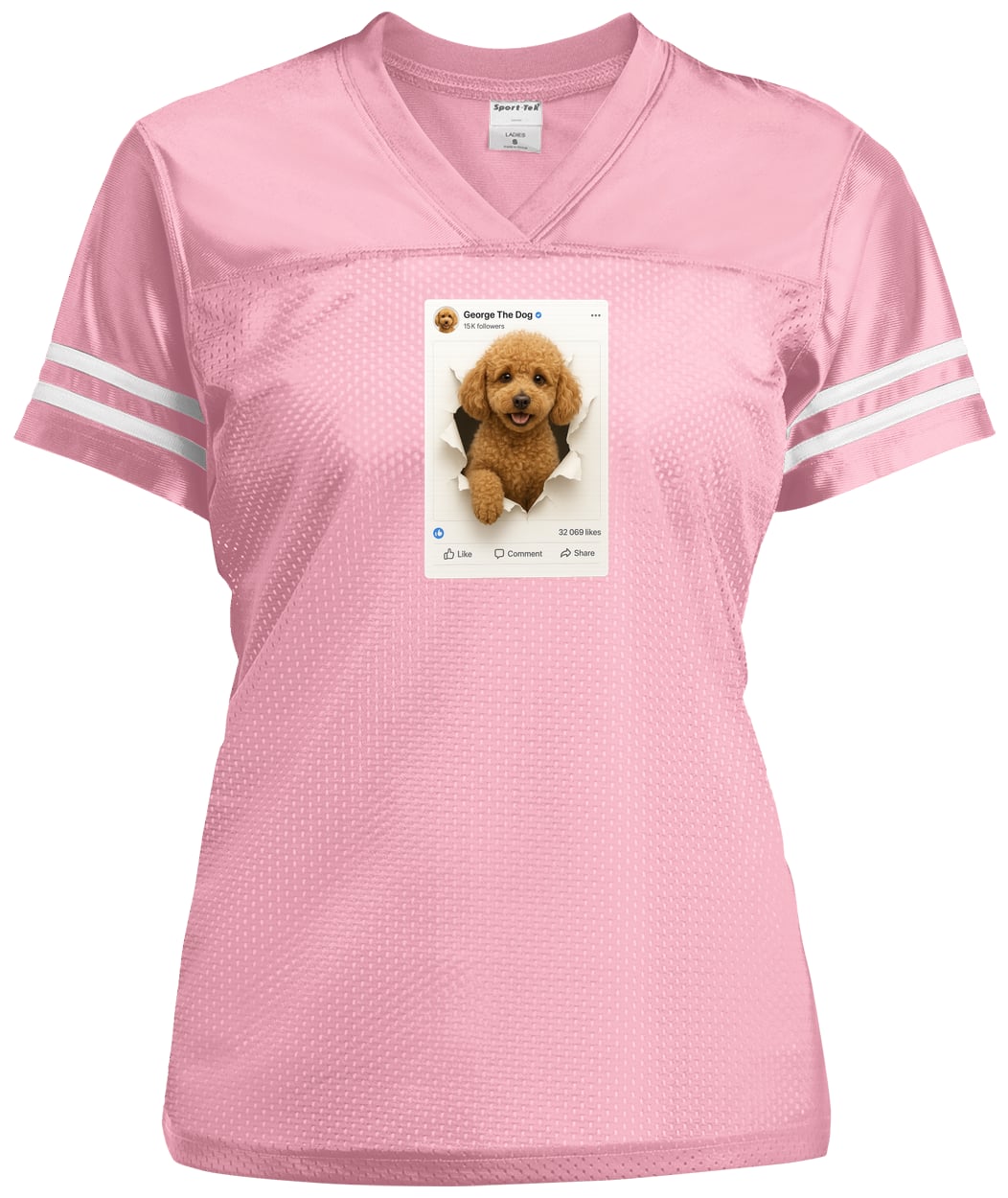 LST307 Sport-Tek Ladies' Replica Jersey - Light Pink/White