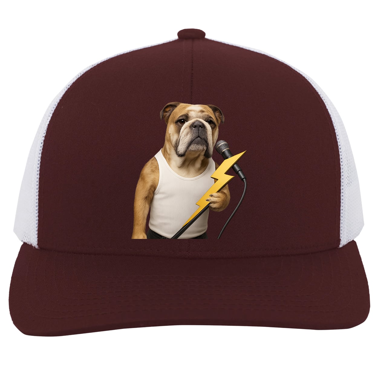 104C Trucker Snap Back - Maroon/White