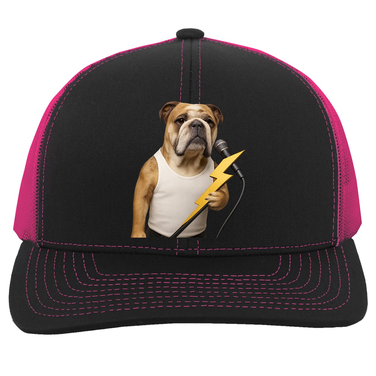 104C Trucker Snap Back - Black/Pink