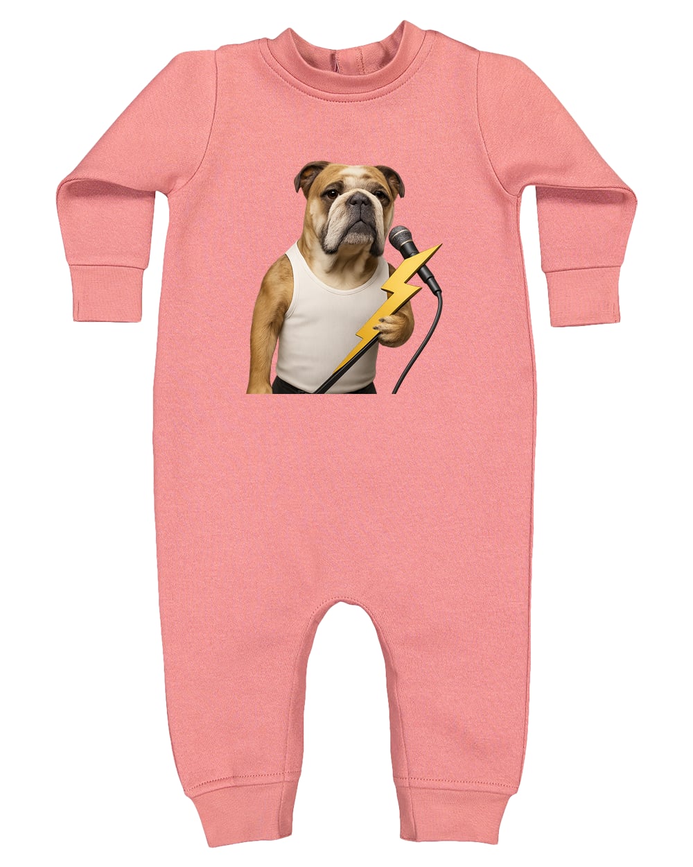 4447 Rabbit Skins Infant Fleece One-Piece Bodysuit - Mauvelous