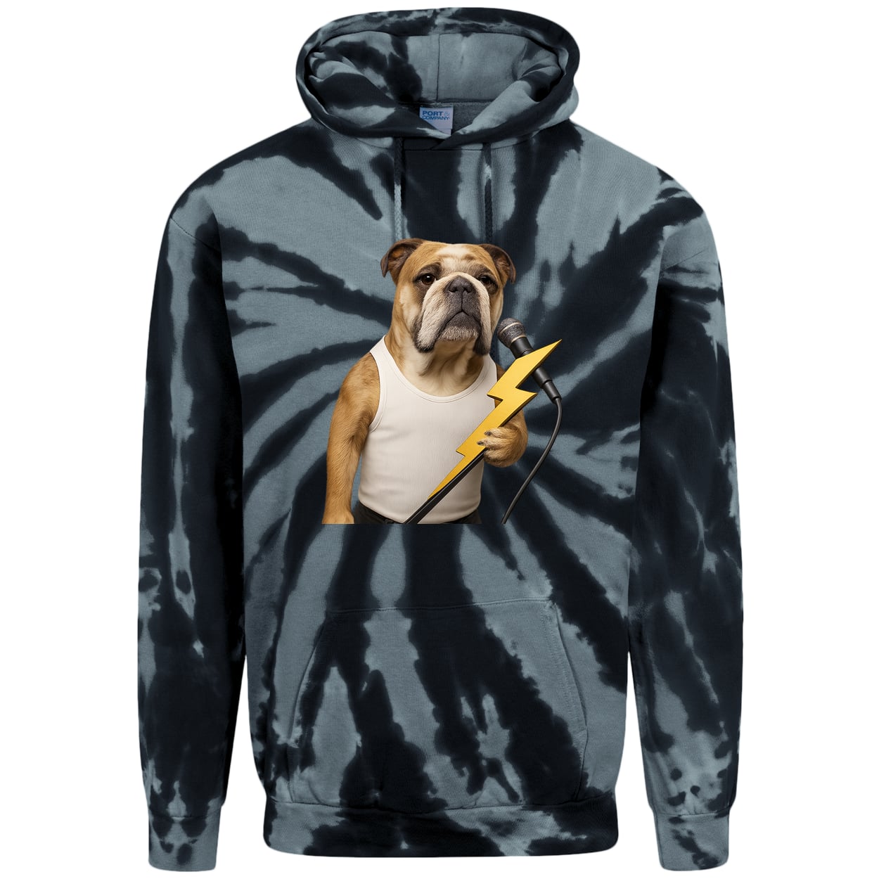 PC146 Port & Company Adult Tie-Dye Pullover Hoodie - Black