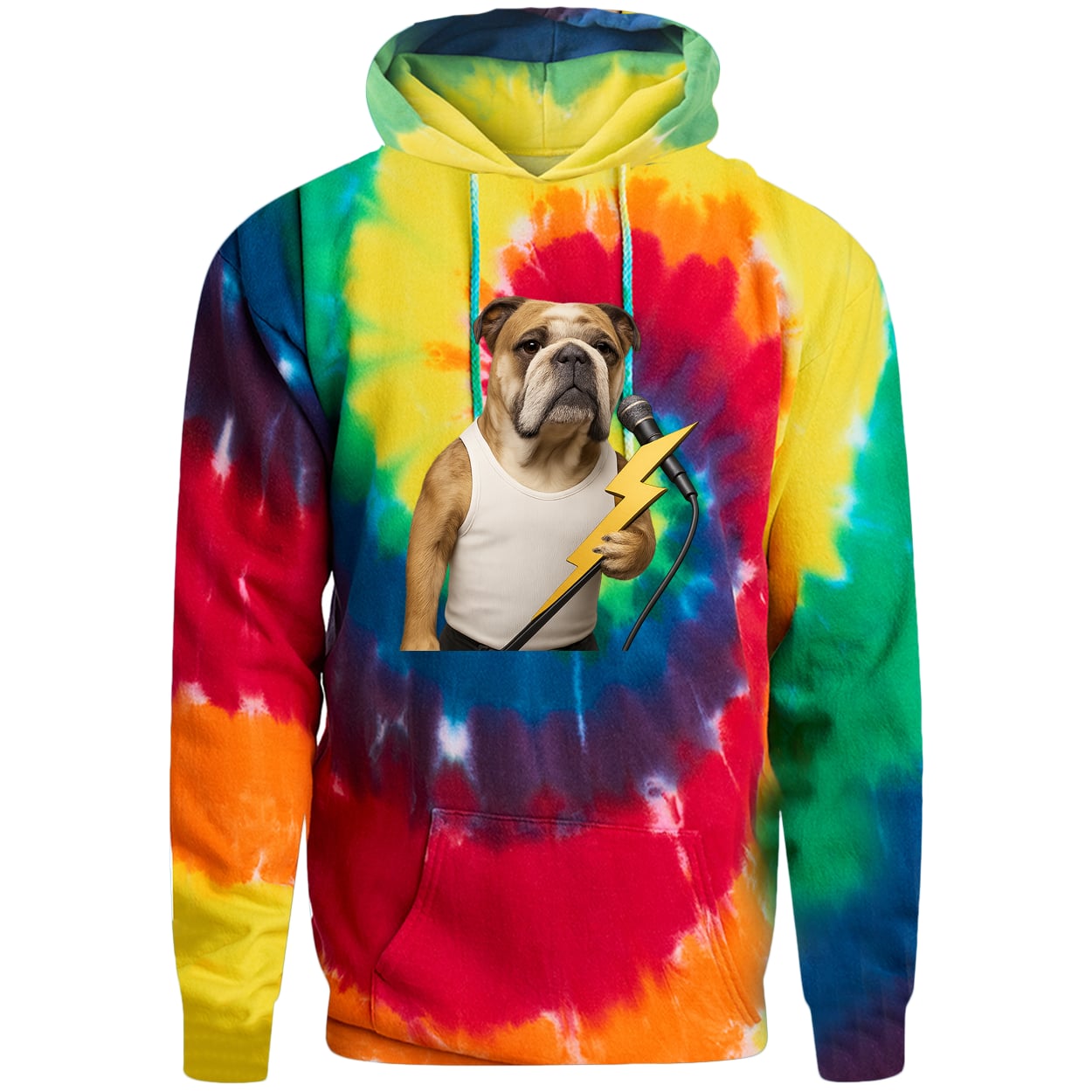 PC146 Port & Company Adult Tie-Dye Pullover Hoodie - Rainbow