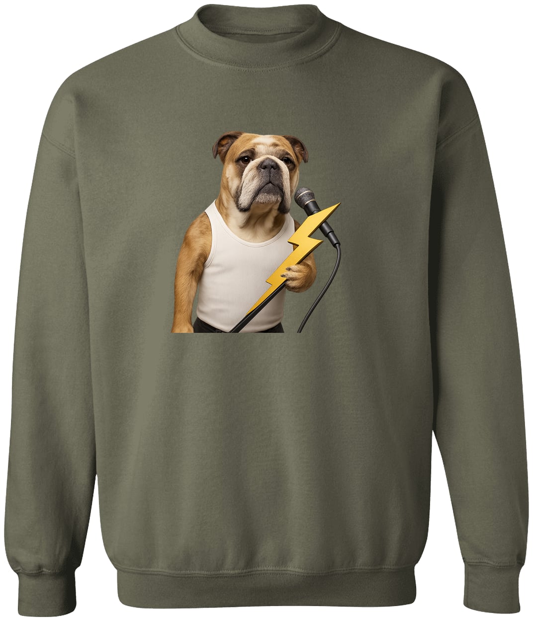 G180 Gildan Crewneck Pullover Sweatshirt - Military Green