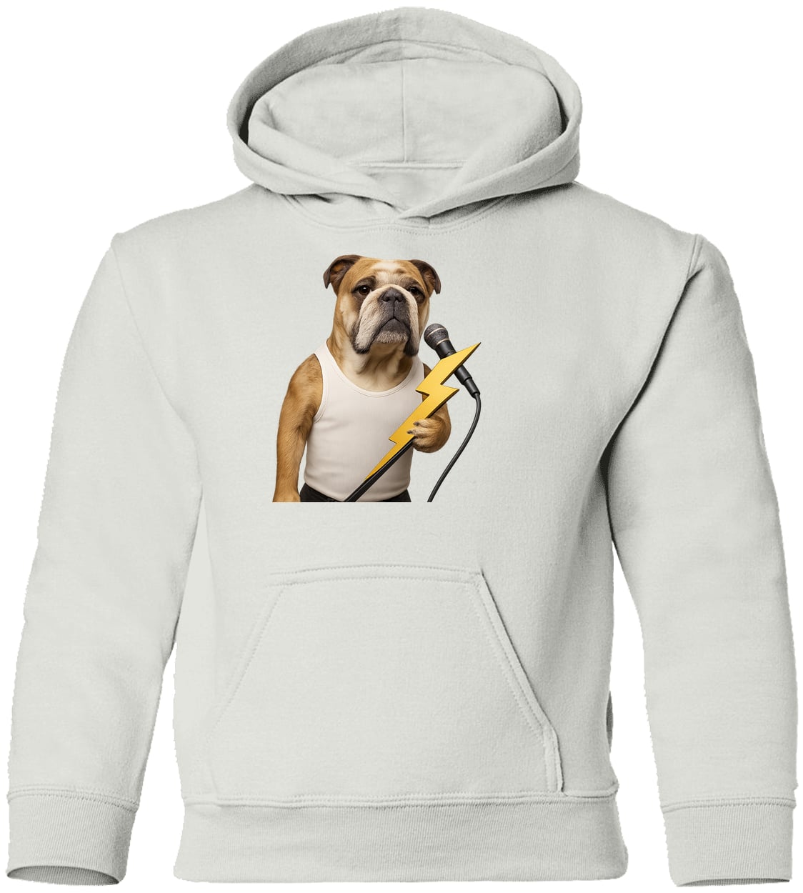 G185B Gildan Youth Pullover Hoodie - White