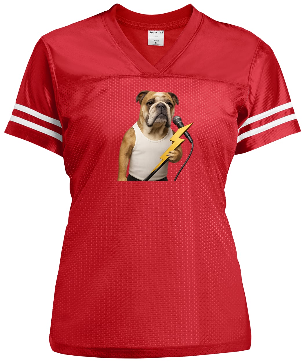 LST307 Sport-Tek Ladies' Replica Jersey - True Red/White