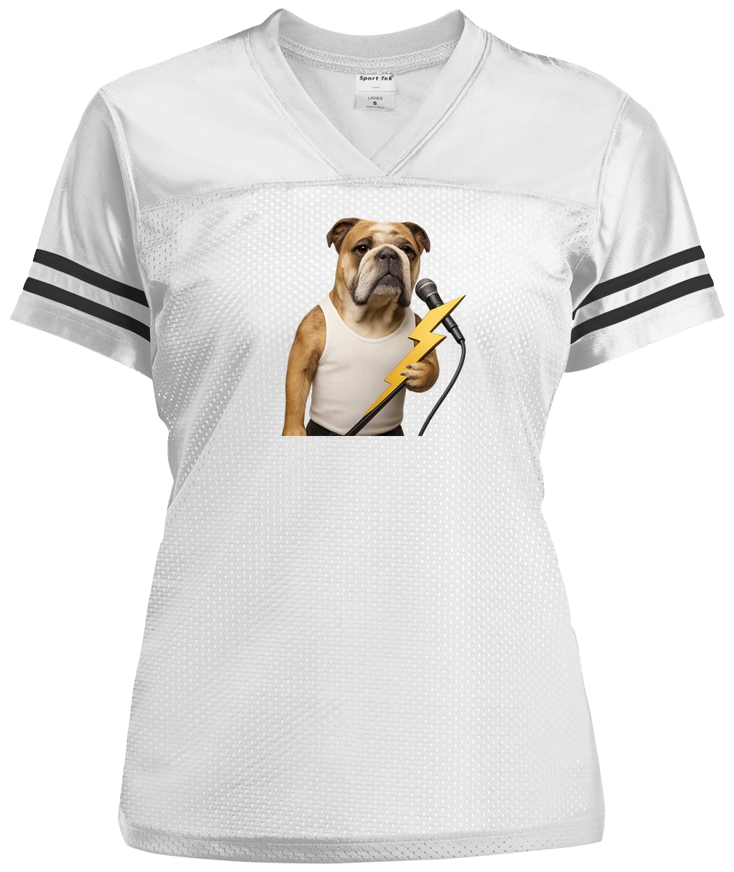 LST307 Sport-Tek Ladies' Replica Jersey - White/Black