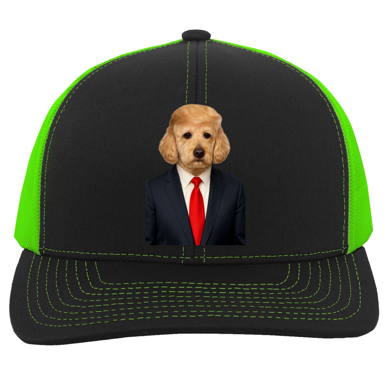 104C Trucker Snap Back - Black/Neon Green