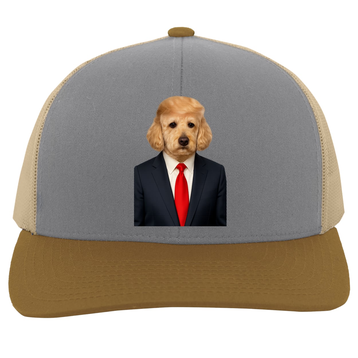 104C Trucker Snap Back - Heather/Beige/Amber