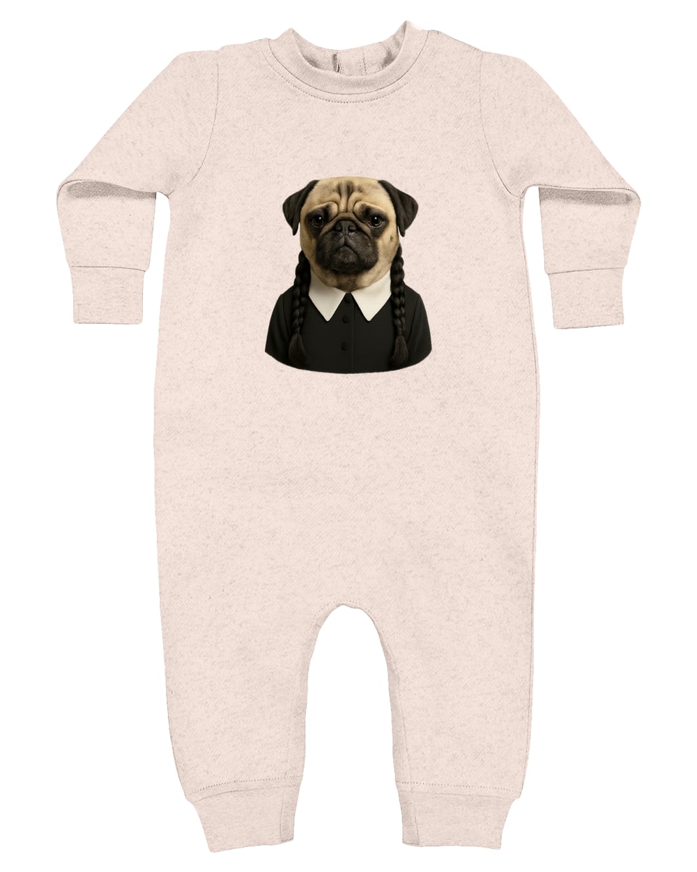 4447 Rabbit Skins Infant Fleece One-Piece Bodysuit - Natural Heather